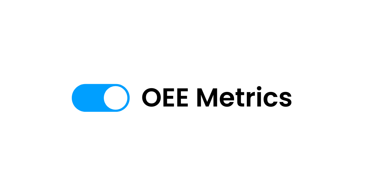 OEE metrics dashboard on a manufacturing production line