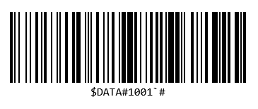 Suffix barcode that sets the scanner's suffix to a backtick.